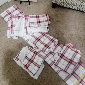 Red, Black, And White Table Runners